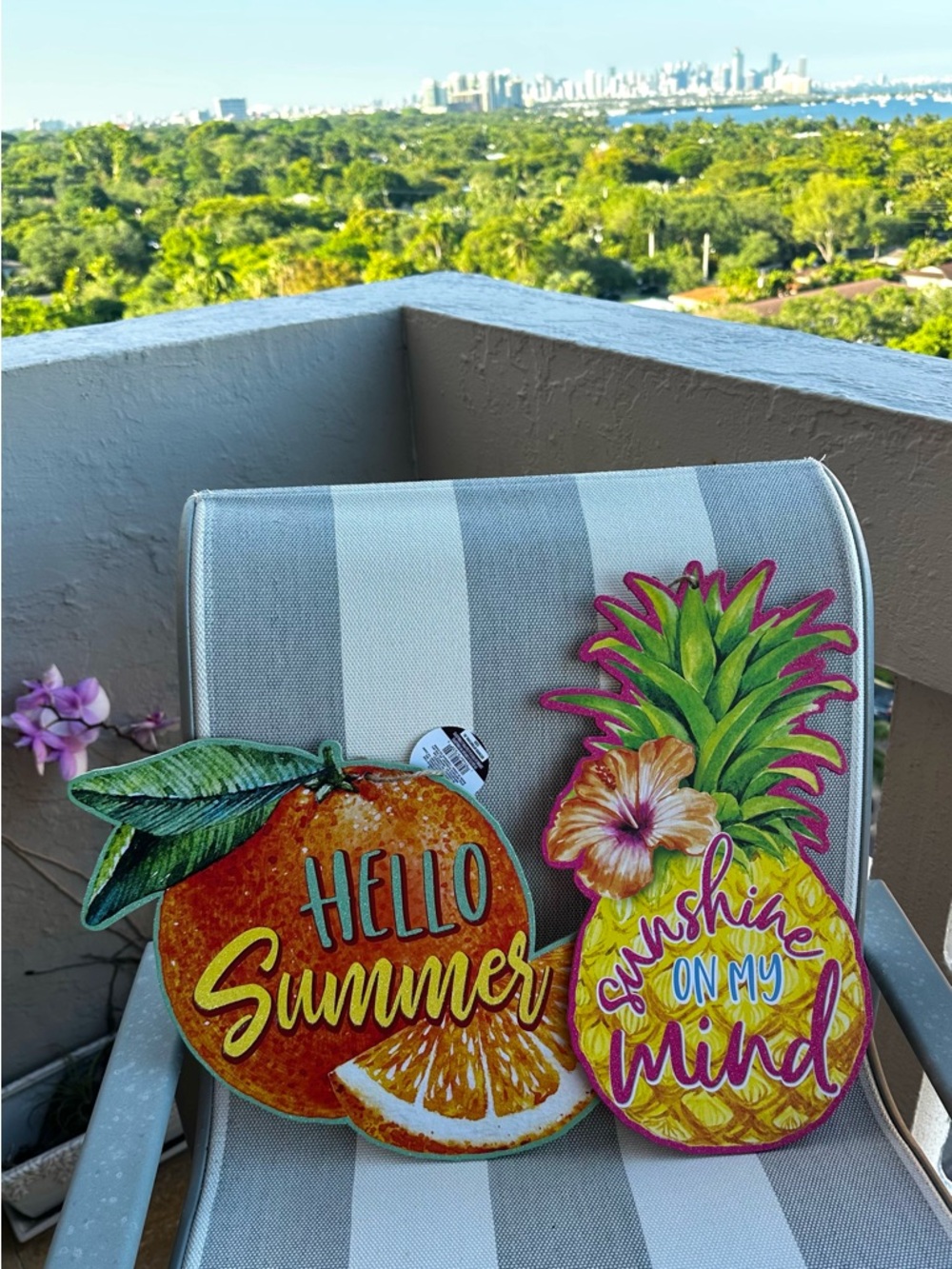 🍍 Tropical Fruit Summer Wall Decor Set of 2 NWT 🍊 - Picture 8 of 8